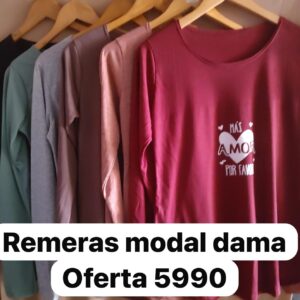 Remeras Modal Dama