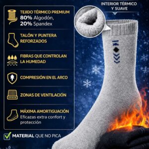 Medias 3/4 Termicas Hombre