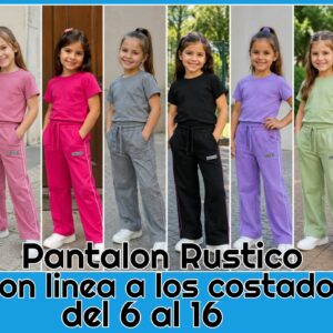 Pantalon De Niña Con Tiras