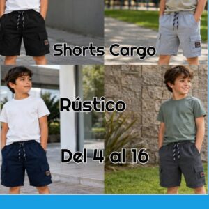 Short Rustico Cargo De Niño